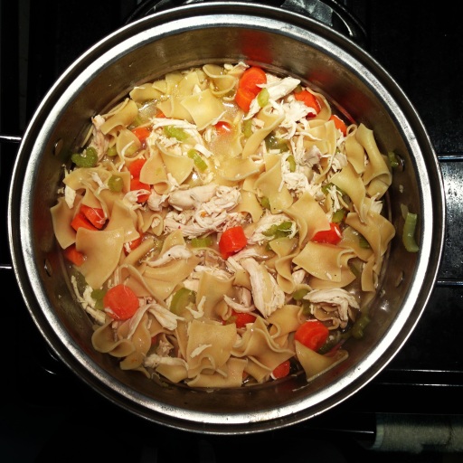 My homemade chicken noodle soup!